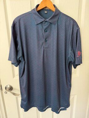 Peter Millar Summer Comfort Polo Medium Navy/Red Logo